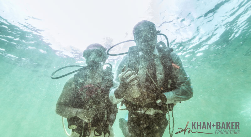 Nikhil and Eunika underwater Nikhil and Eunika underwater