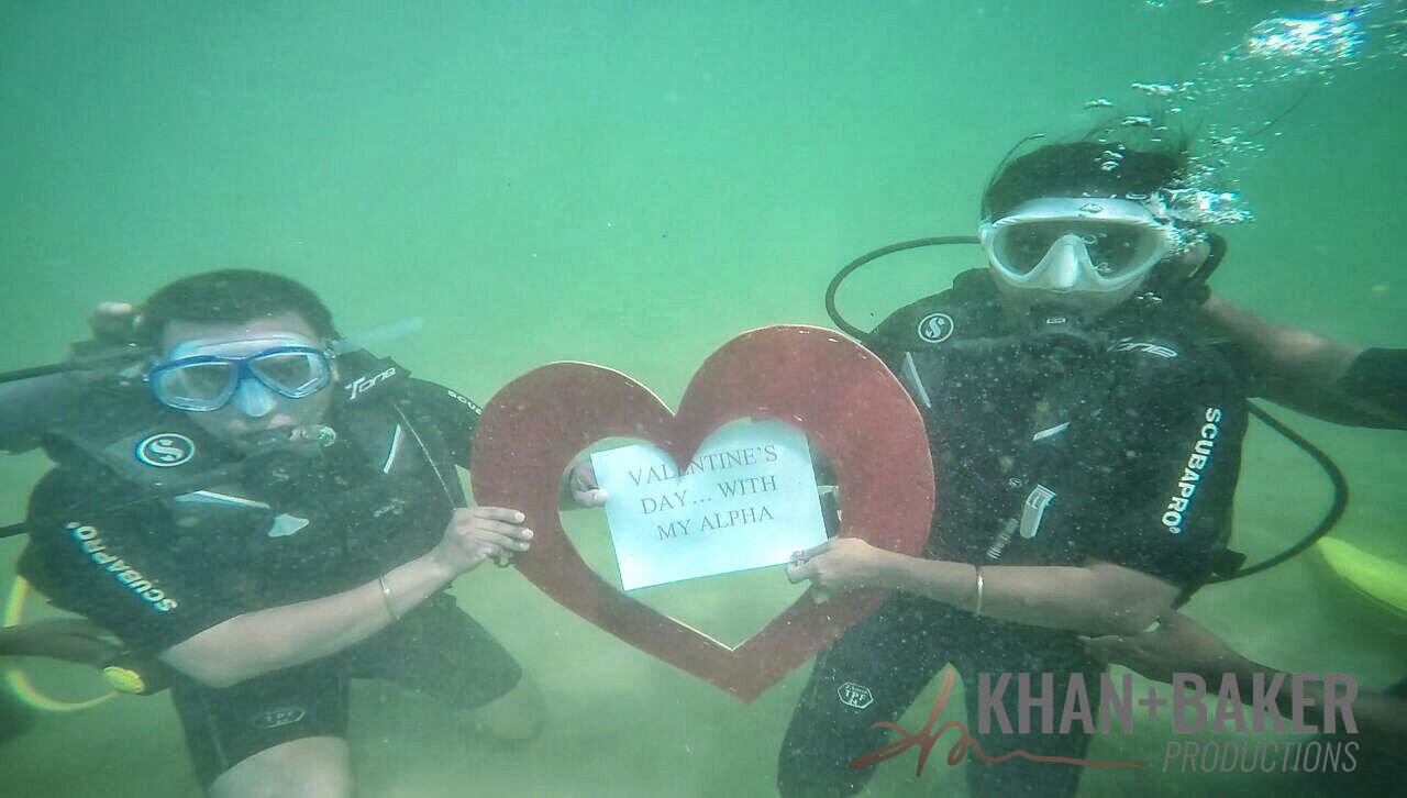 Divers at work