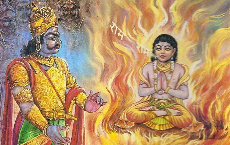 holi-mythology-min prahlad holika dahan