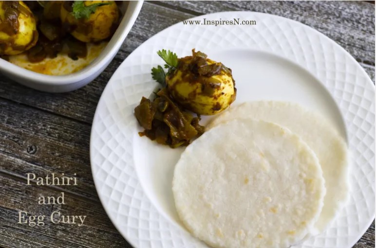 Pathiri-with-Egg-Cury Pathiri-with-Egg-Cury