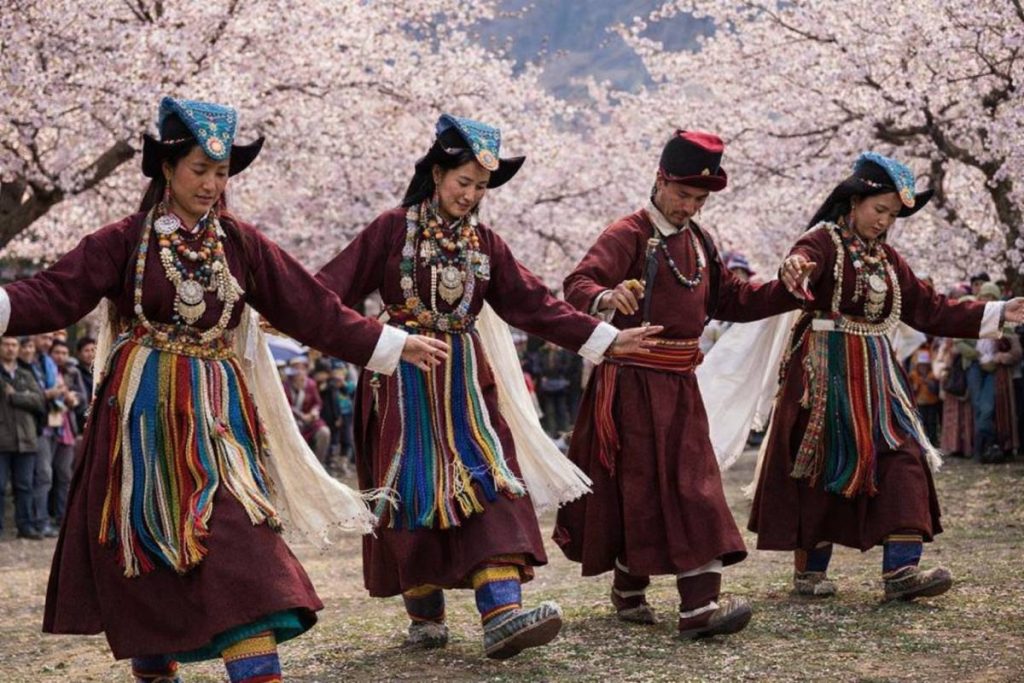 traditional-ladakhi-dance Apricot Blossom Festival